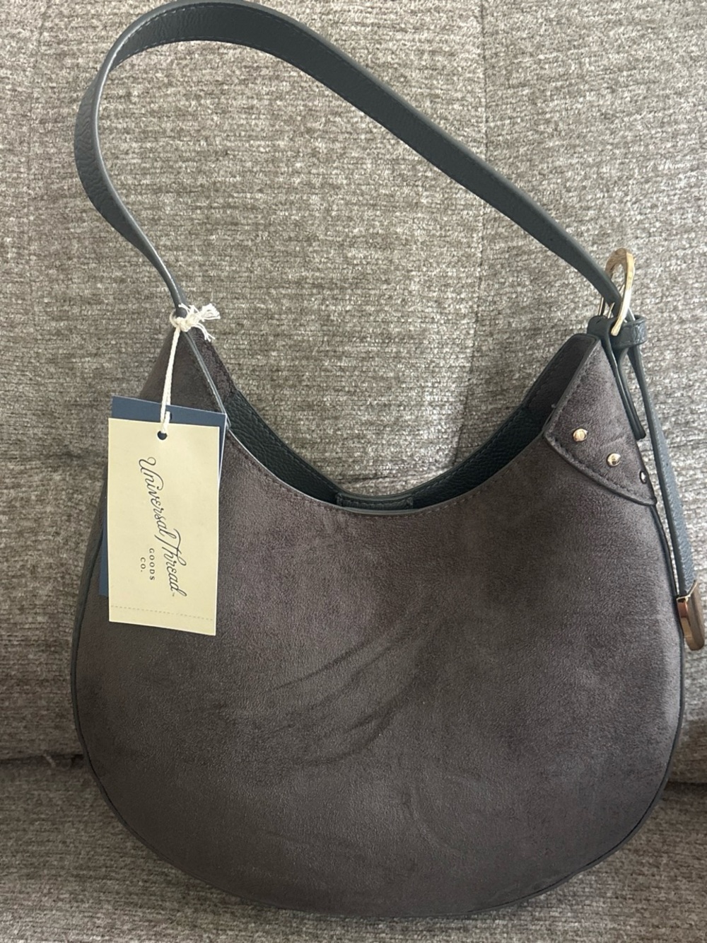 Universal Thread Grey Suede Hobo Shoulder Bag